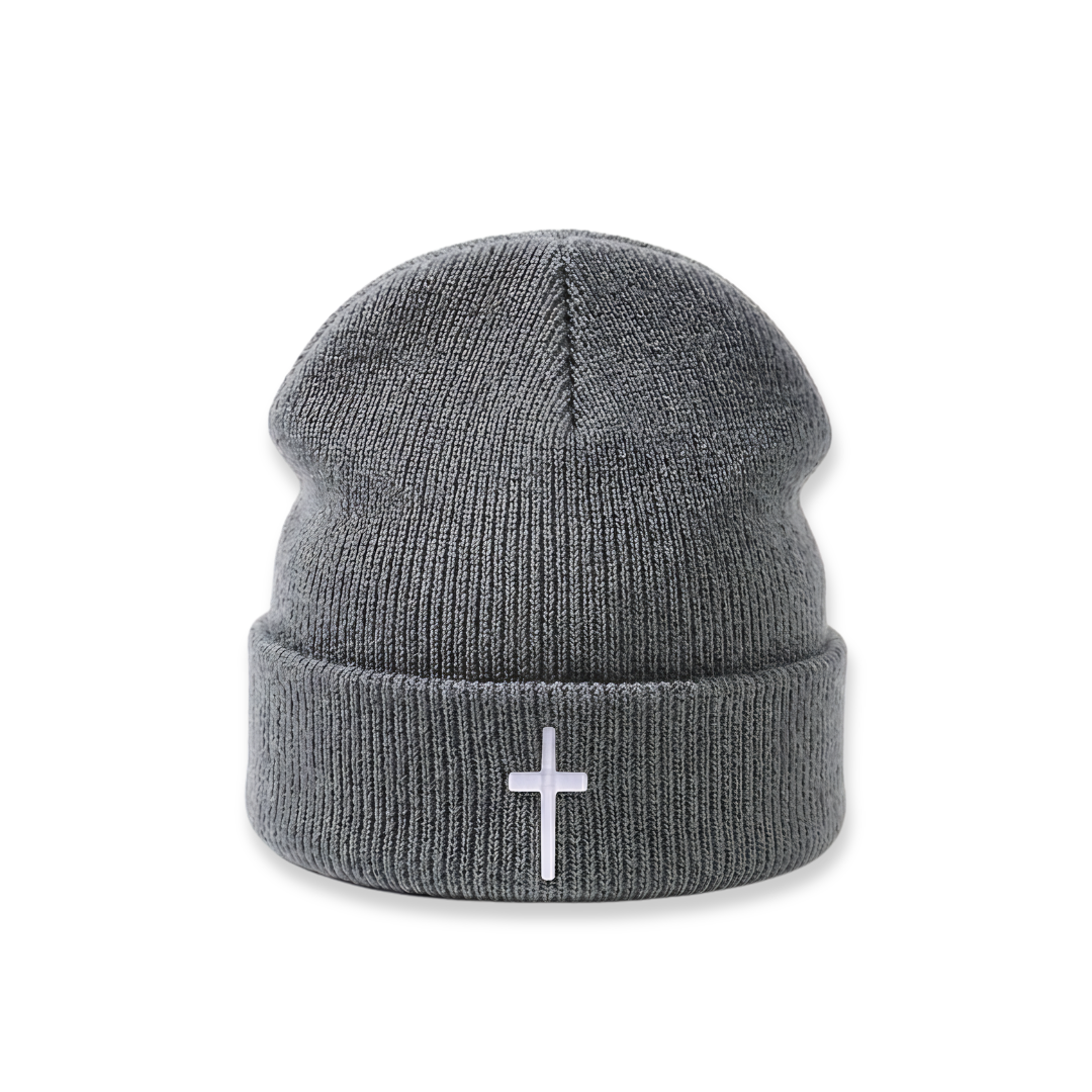 Cross - Embroidered Beanie