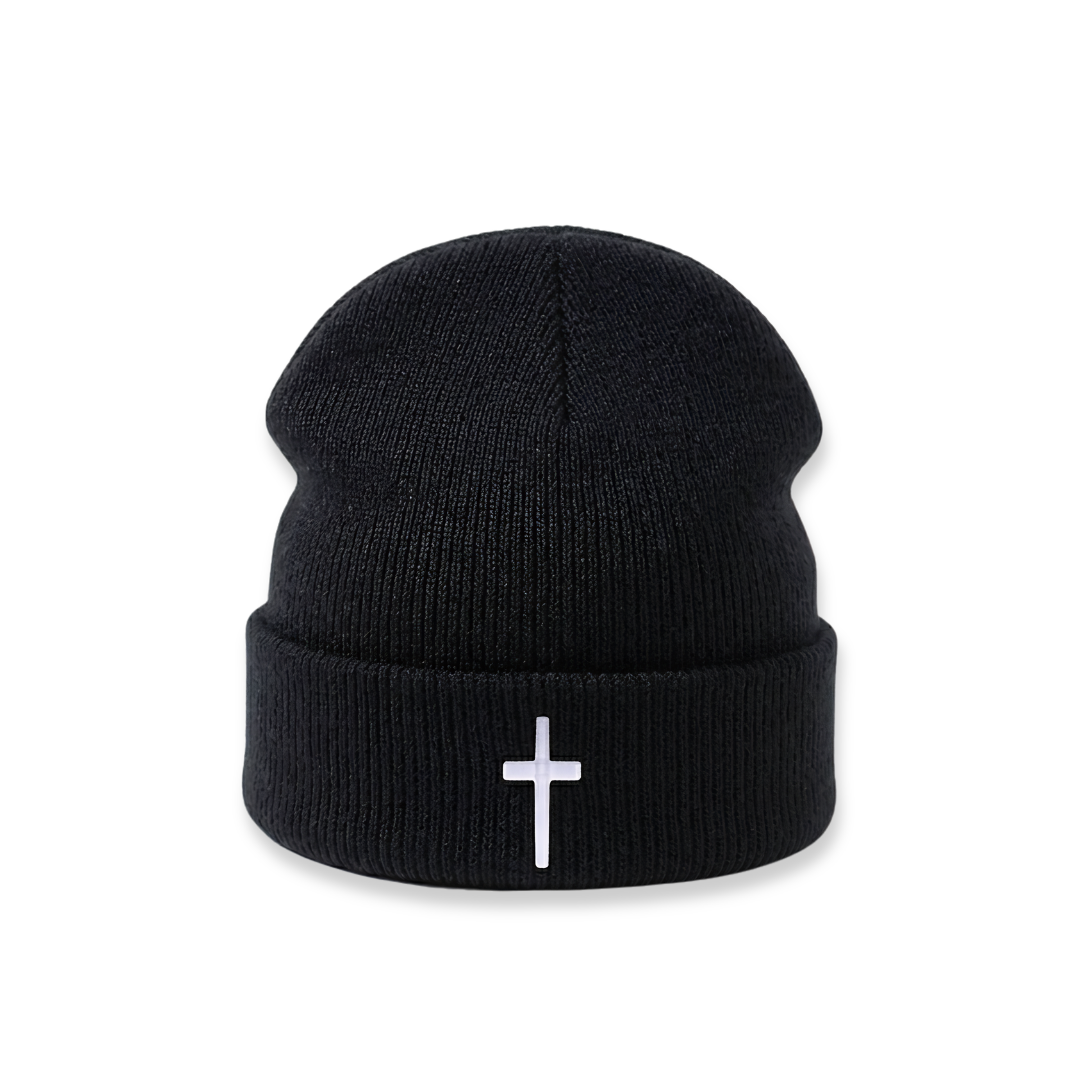 Cross - Embroidered Beanie