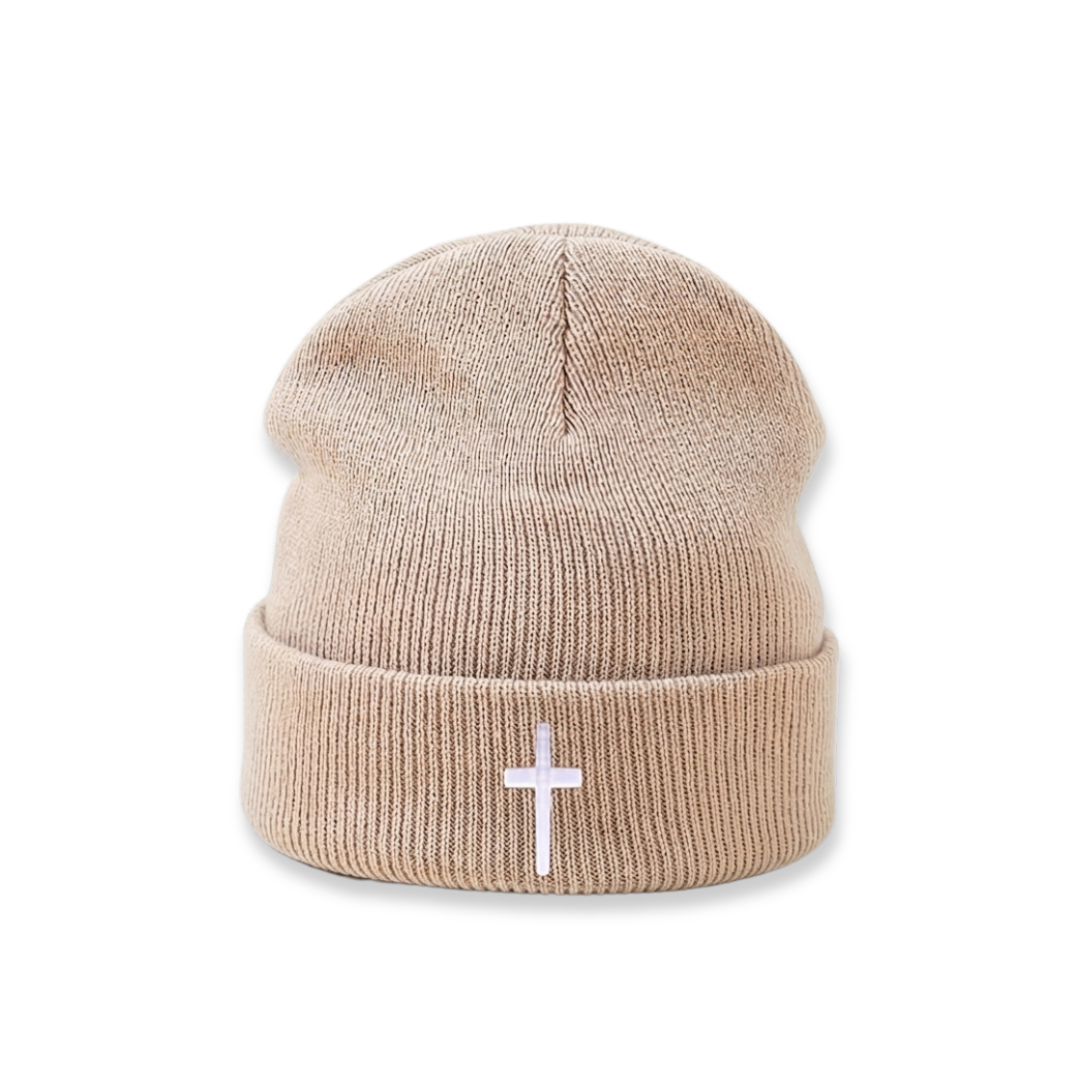 Cross - Embroidered Beanie