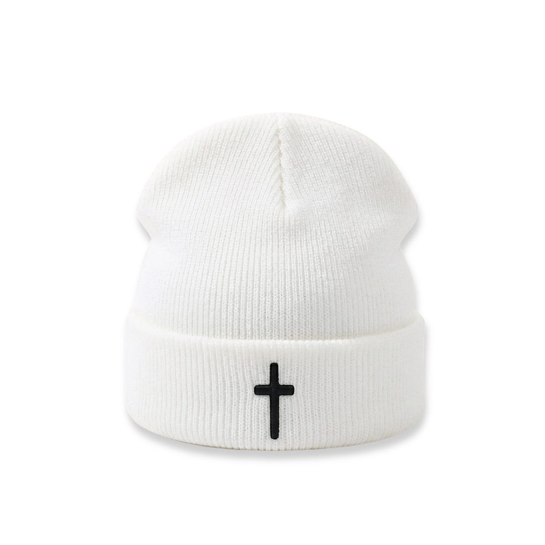 Cross - Embroidered Beanie